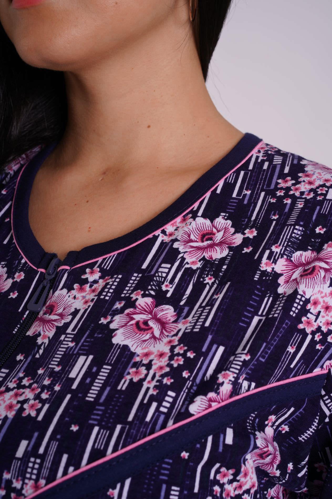 Фото товара 21340, свободный халат миди